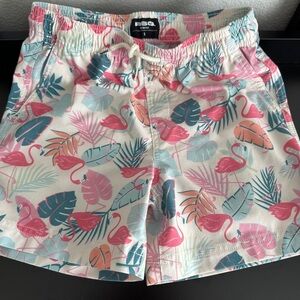Tropical Flamingo RSQ Swim Shorts - Multicolor